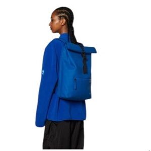 New RAINS Waves Blue Rolltop Rucksack W3 Backpack